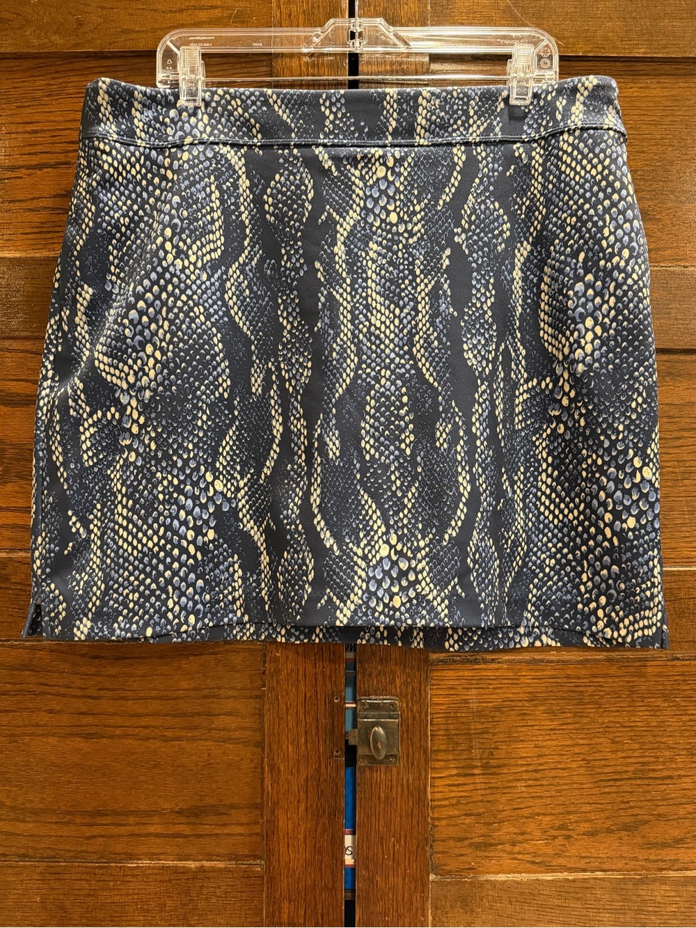 Greg Norman XL play dry Snake Print Navy Mini skort Skirt liner shorts pockets